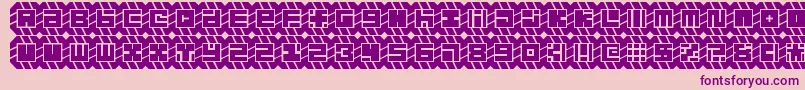 might chain Font – Purple Fonts on Pink Background