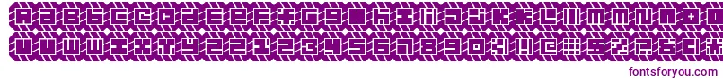 フォントmight chain – 白い背景に紫のフォント