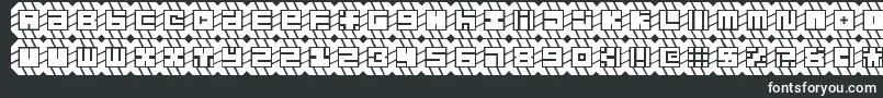 フォントmight chain – 黒い背景に白い文字