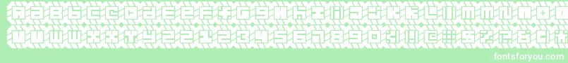 might chain Font – White Fonts on Green Background