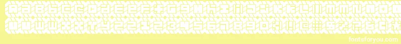 might chain Font – White Fonts on Yellow Background