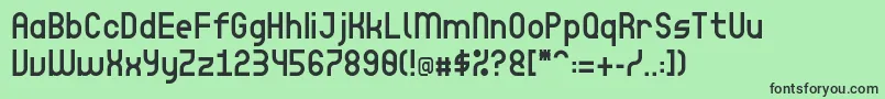 LeehaussansRegular Font – Black Fonts on Green Background