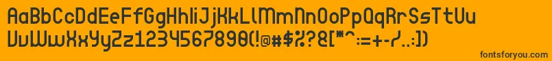 LeehaussansRegular Font – Black Fonts on Orange Background