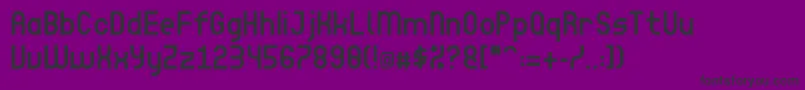 フォントLeehaussansRegular – 紫の背景に黒い文字