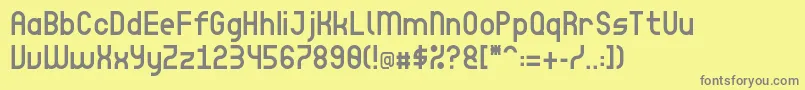 LeehaussansRegular Font – Gray Fonts on Yellow Background