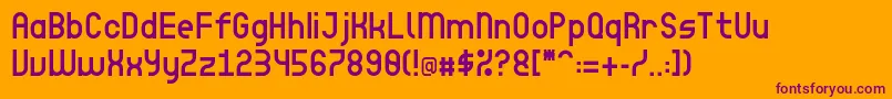 LeehaussansRegular Font – Purple Fonts on Orange Background