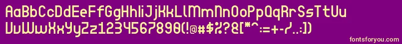 LeehaussansRegular Font – Yellow Fonts on Purple Background