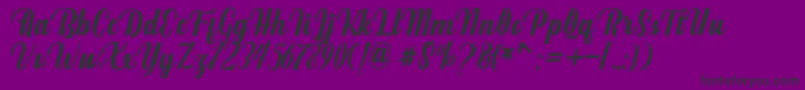 Mighttel Font – Black Fonts on Purple Background