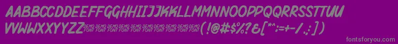 Mighty Brush Demo Font – Gray Fonts on Purple Background