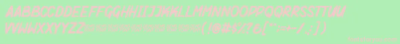 Mighty Brush Demo Font – Pink Fonts on Green Background