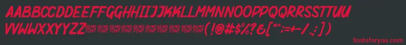 Mighty Brush Demo Font – Red Fonts on Black Background