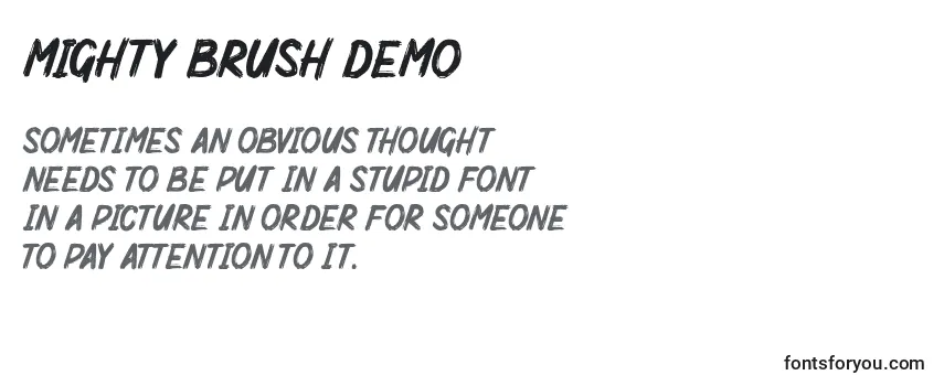 Mighty Brush Demo Font