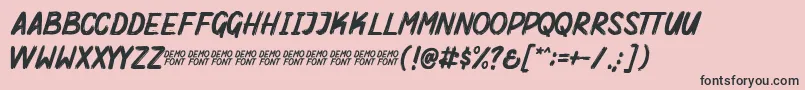 Mighty Brush Demo Font – Black Fonts on Pink Background