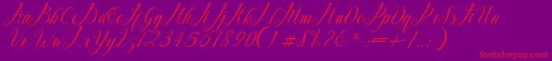 Mighty Free Font – Red Fonts on Purple Background