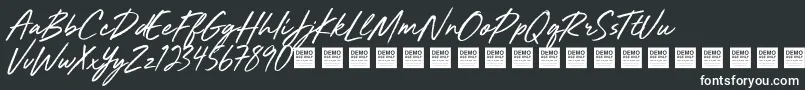 Mighty River   Demo Font – White Fonts on Black Background