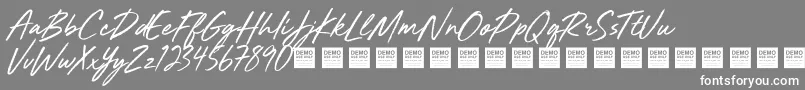 Mighty River   Demo Font – White Fonts on Gray Background