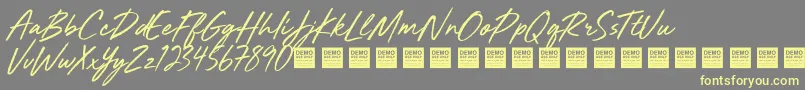 Mighty River   Demo Font – Yellow Fonts on Gray Background