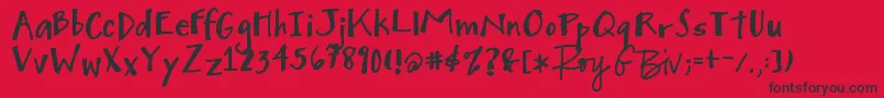 Mighty to Save Font – Black Fonts on Red Background