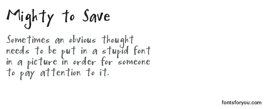 Schriftart Mighty to Save