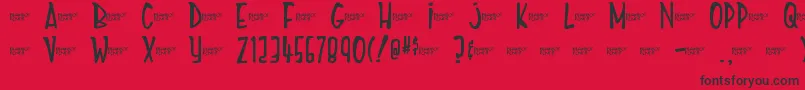 Mighty Tomato Font – Black Fonts on Red Background