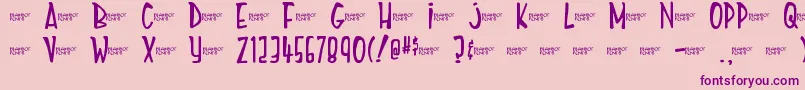 Mighty Tomato Font – Purple Fonts on Pink Background