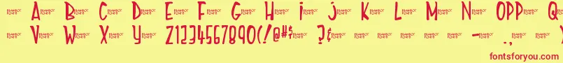 Mighty Tomato Font – Red Fonts on Yellow Background