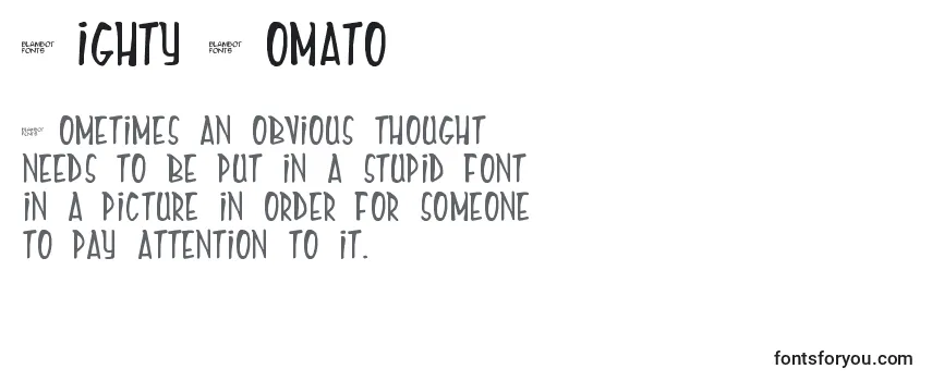 Schriftart Mighty Tomato