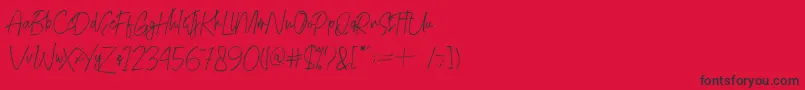 Mightydemo Font – Black Fonts on Red Background