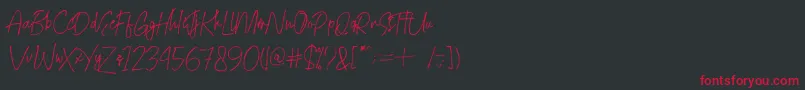 Mightydemo Font – Red Fonts on Black Background