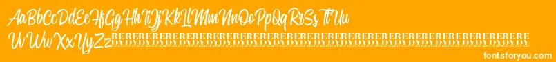 MIGUELA DEMO Font – White Fonts on Orange Background