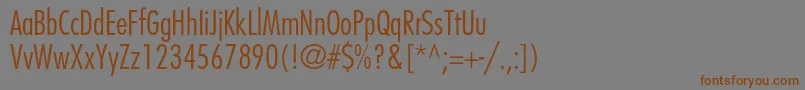 FuturastdCondensedlight Font – Brown Fonts on Gray Background