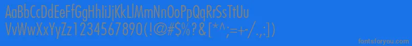 Lisätietoja FuturastdCondensedlight-fontista FuturastdCondensedlight-fontti – harmaat kirjasimet sinisellä taustalla