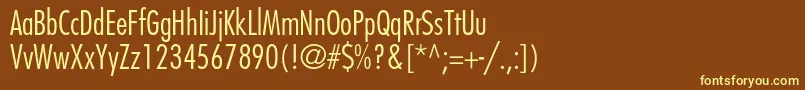 Czcionka FuturastdCondensedlight – żółte czcionki na brązowym tle