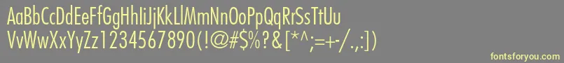 FuturastdCondensedlight Font – Yellow Fonts on Gray Background