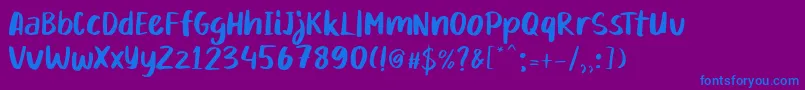 Шрифт Mikadoby – синие шрифты на фиолетовом фоне