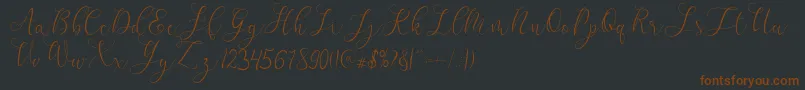 Шрифт mikayla – коричневые шрифты на чёрном фоне