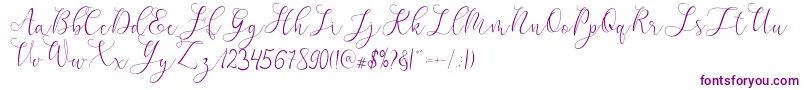 mikayla Font – Purple Fonts on White Background