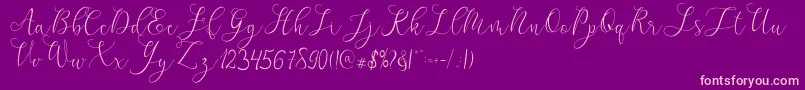 mikayla Font – Pink Fonts on Purple Background
