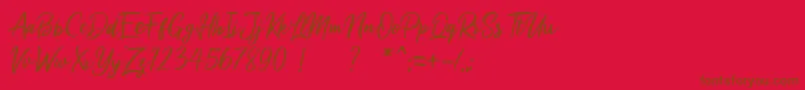 fuente Milea Demo – Fuentes Marrones Sobre Fondo Rojo