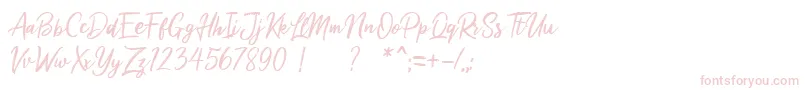 Milea Demo-Schriftart – Rosa Schriften auf weißem Hintergrund