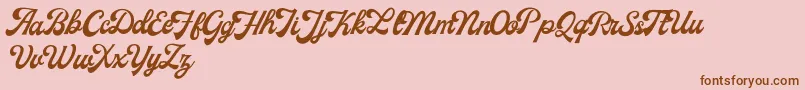 fuente MilestoneFreeVersion Script – Fuentes Marrones Sobre Fondo Rosa