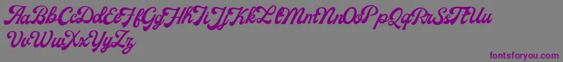 MilestoneFreeVersion Script Font – Purple Fonts on Gray Background