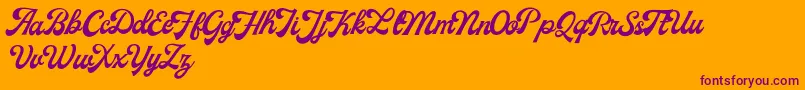 fuente MilestoneFreeVersion Script – Fuentes Moradas Sobre Fondo Naranja