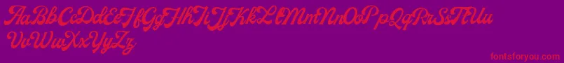 MilestoneFreeVersion Script-fontti – punaiset fontit violetilla taustalla