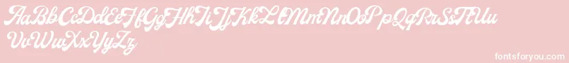 MilestoneFreeVersion Script Font – White Fonts on Pink Background