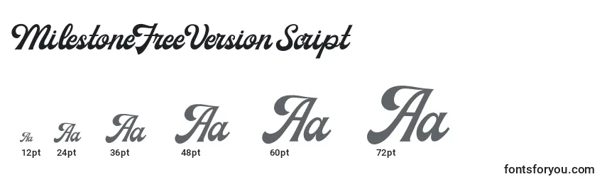 MilestoneFreeVersion Script Font Sizes
