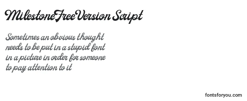 MilestoneFreeVersion Script Font
