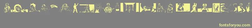 Miley Cyrus Font – Yellow Fonts on Gray Background