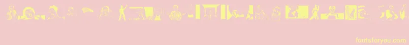 Miley Cyrus Font – Yellow Fonts on Pink Background
