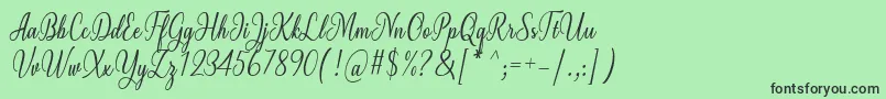 Шрифт Milgun Font by 7NTypes – чёрные шрифты на зелёном фоне